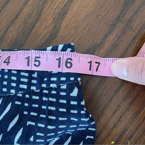 PURE COLLECTION NAVY GEOMETRIC PRINT VISCOSE SQUARE PANTS sz‎ US 8/10 - Picture 8 of 10